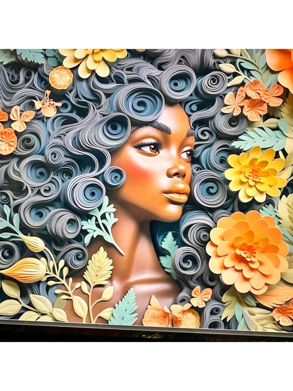 Floral Art Print with Vibrant Colors